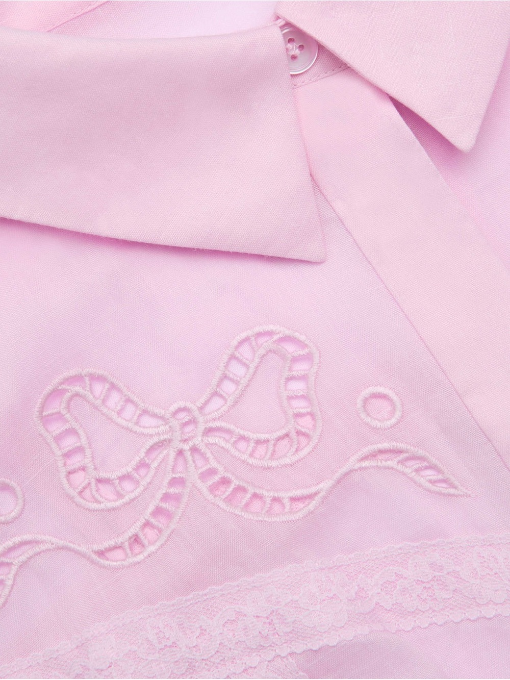 NWOT Self-Portrait PINK EMBROIDERED MIDI DRESS - Picture 6 of 9